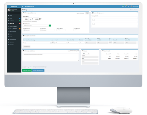 FenixCRM – design interfejsu