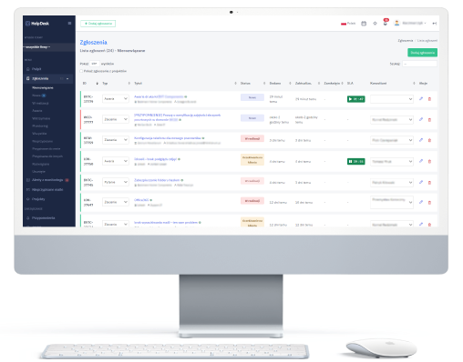 HelpDesk – design interfejsu