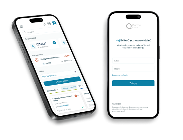 Querco CRM – design interfejsu