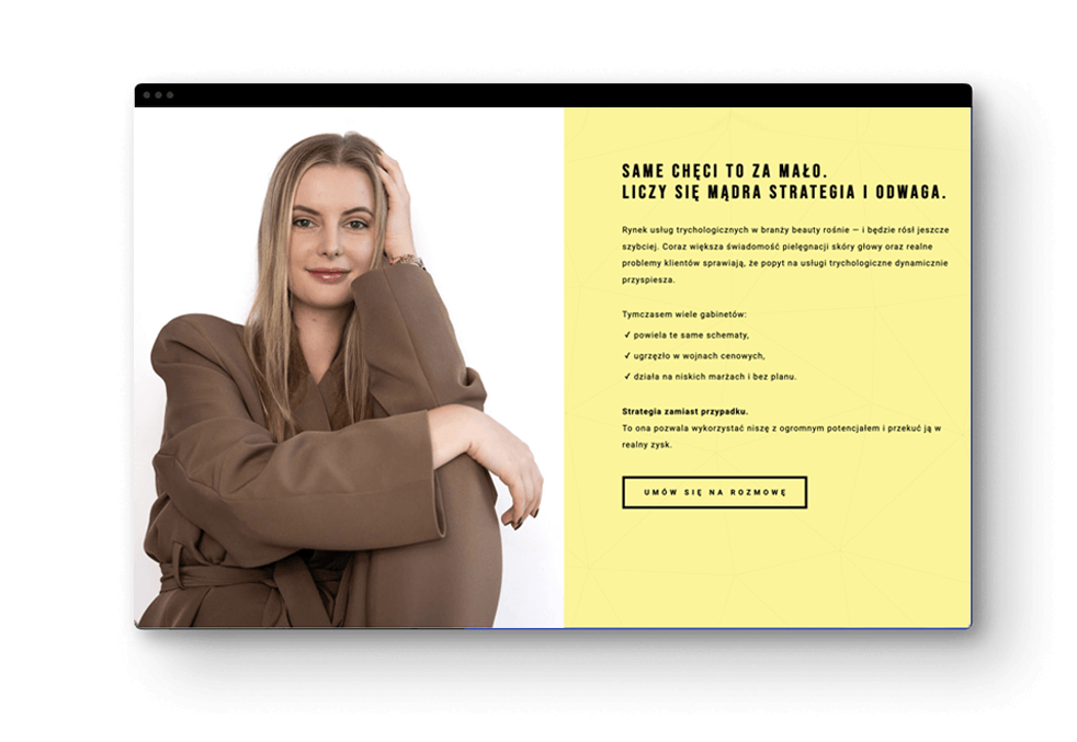 Trychobiznes – design interfejsu