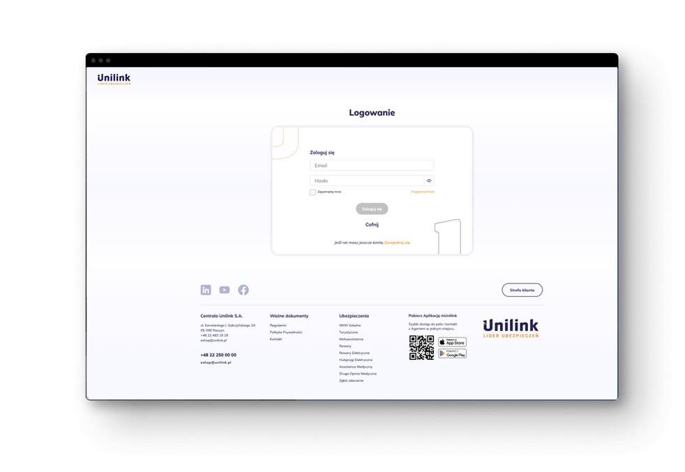 Unilink – design interfejsu